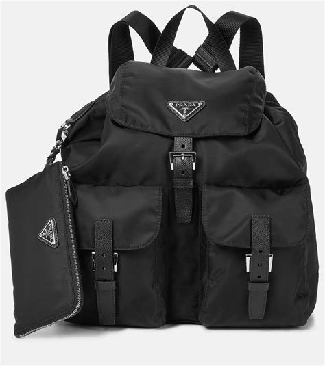 prada re-nylon and leather backpack|prada tessuto nylon backpack.